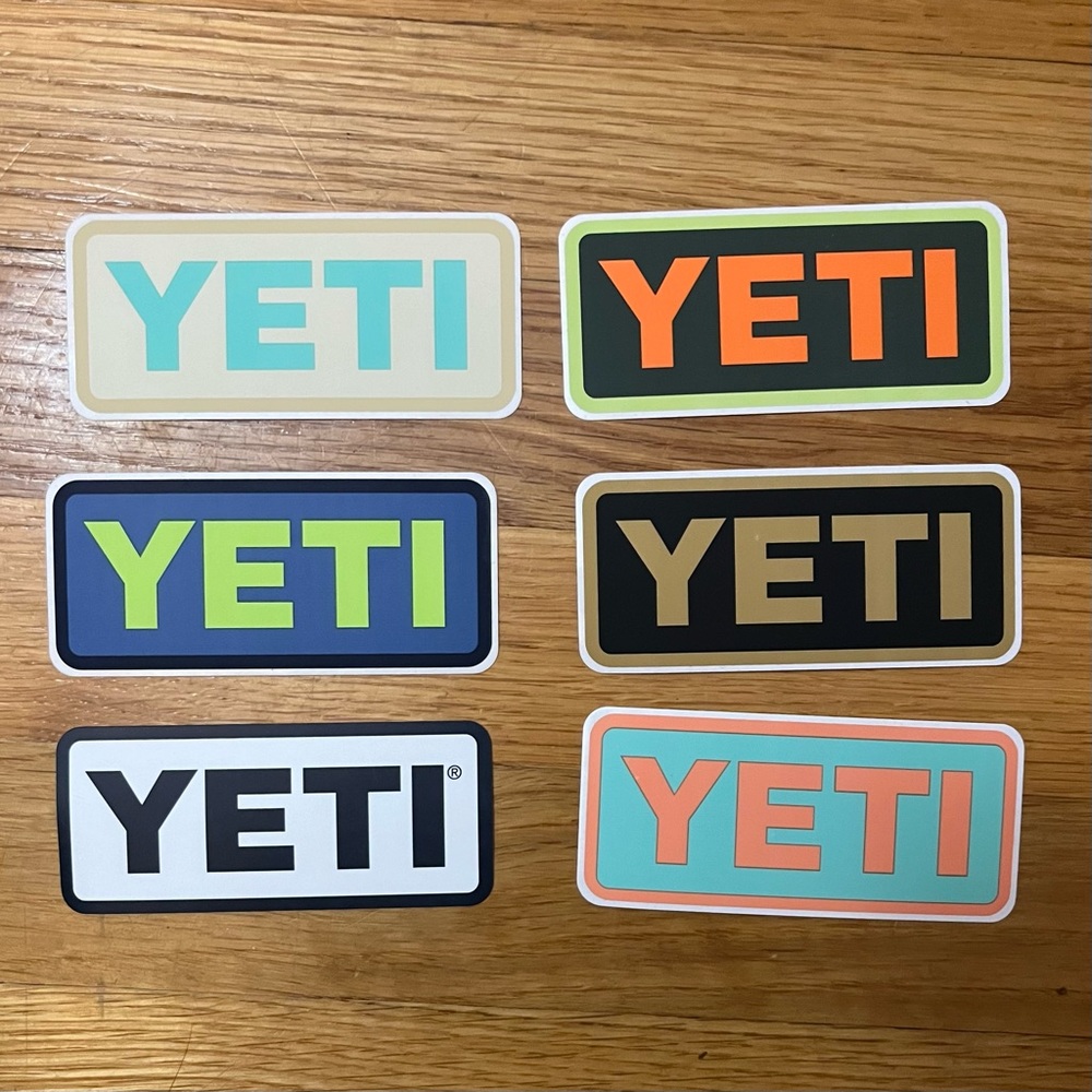 YETI sticker 6-pack